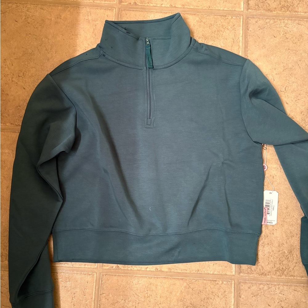 Green Quarter-Zip Pullover simply southern
